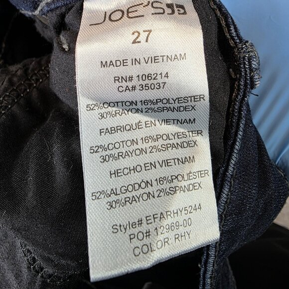 Joes Jeans Skinny Jeans Womens Size 27 Dark Wash Blue Stretch Denim Mid Rise - Picture 10 of 11